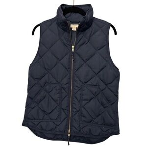 J Crew Blue Zip up‎ Puffer Vest Size Small Lightweight thin
